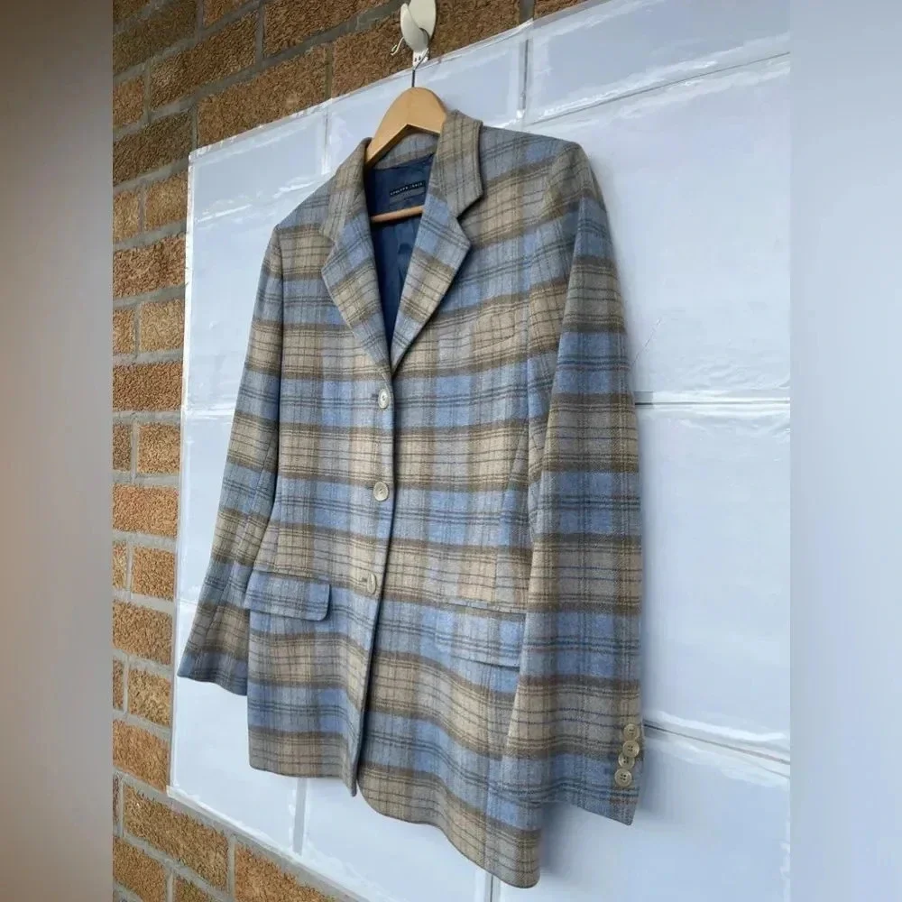 Gianluca Isaia Sport Coat, Cashmere + Wool plaid size 44R